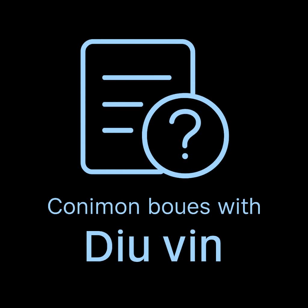 Icon symbolizing common issues with Diu vin.