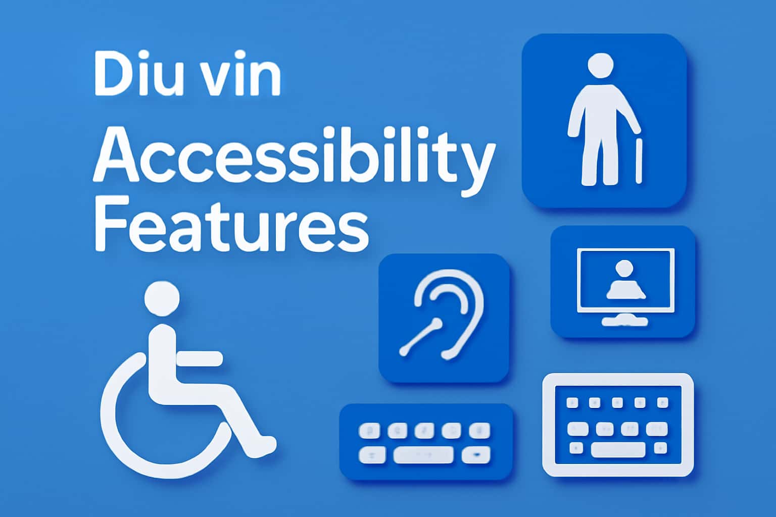 An informational graphic showcasing Diu vin Accessibility Features.