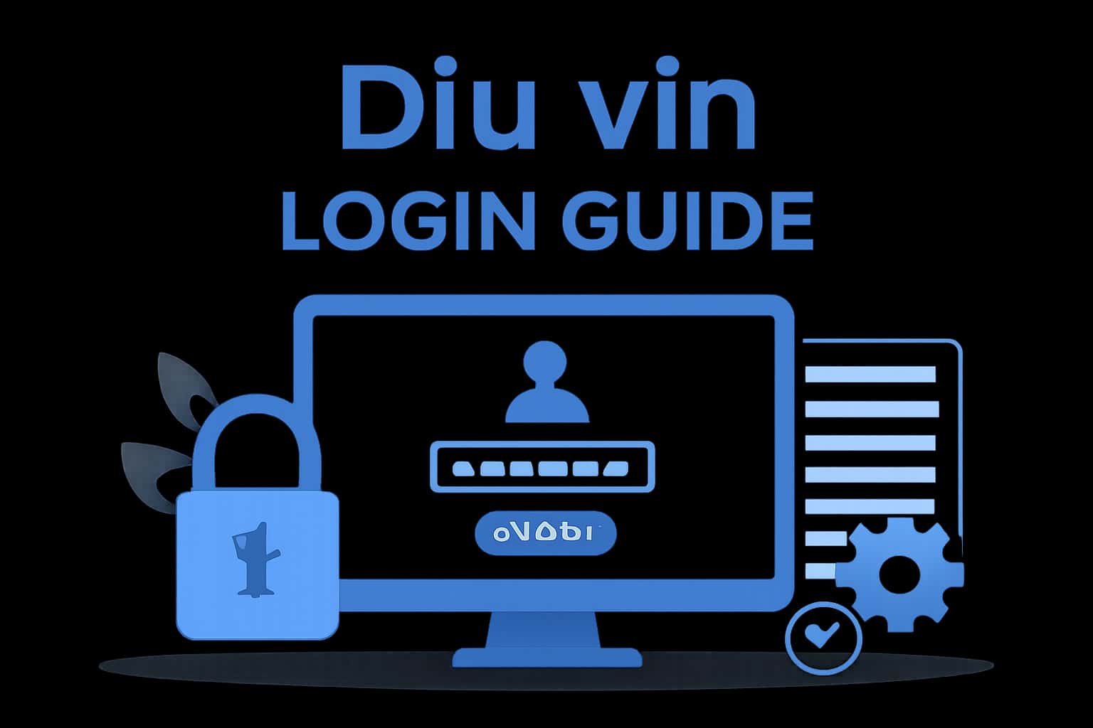 Illustration of a guide featuring Diu vin login instructions.