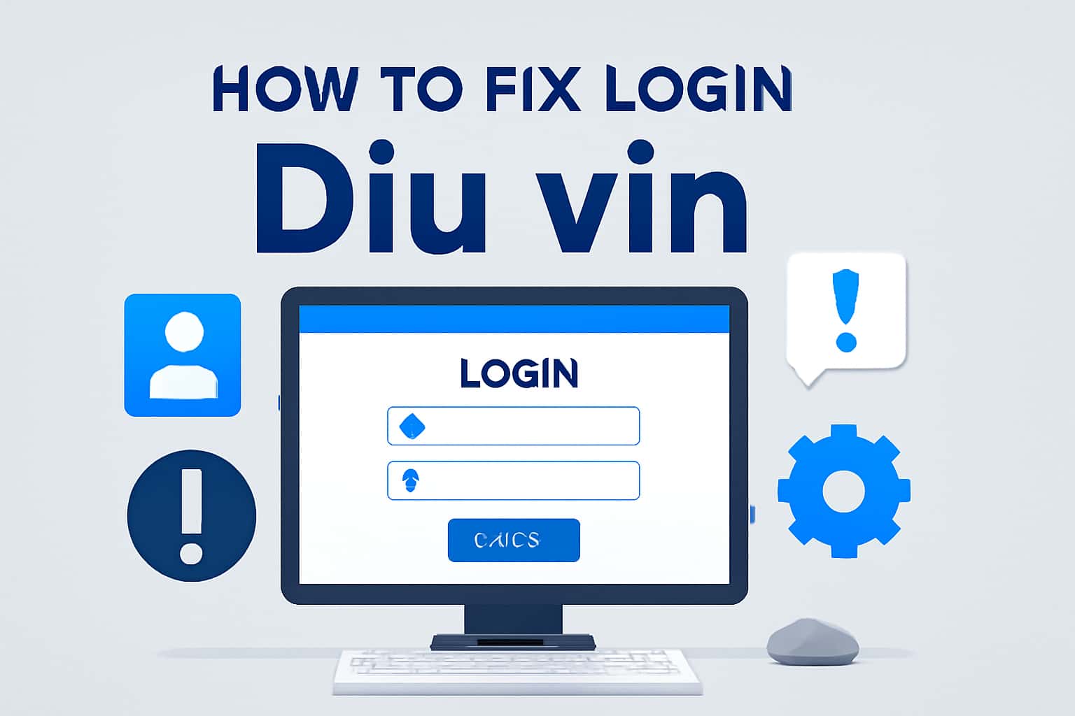 An informative graphic illustrating how to resolve Diu vin login issues.