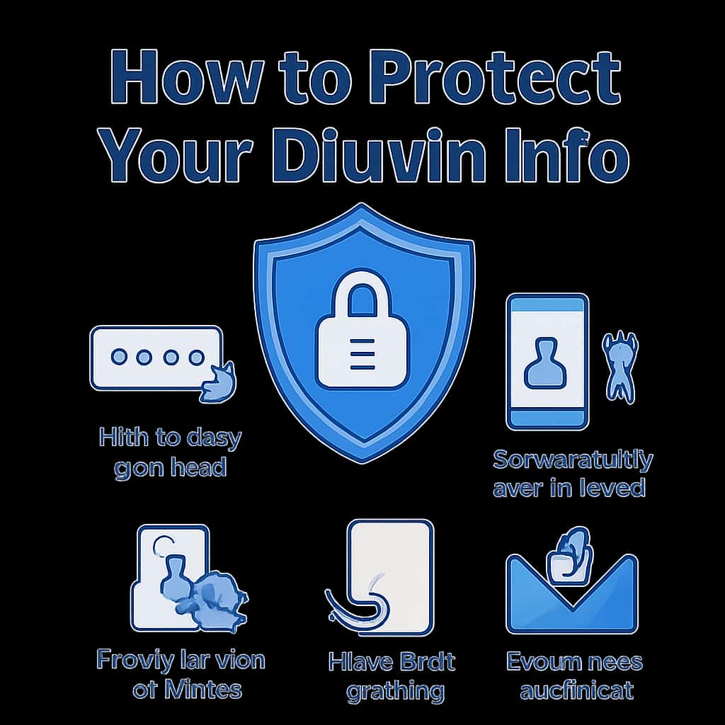 An educational diagram showing steps to protect Diu vin information.