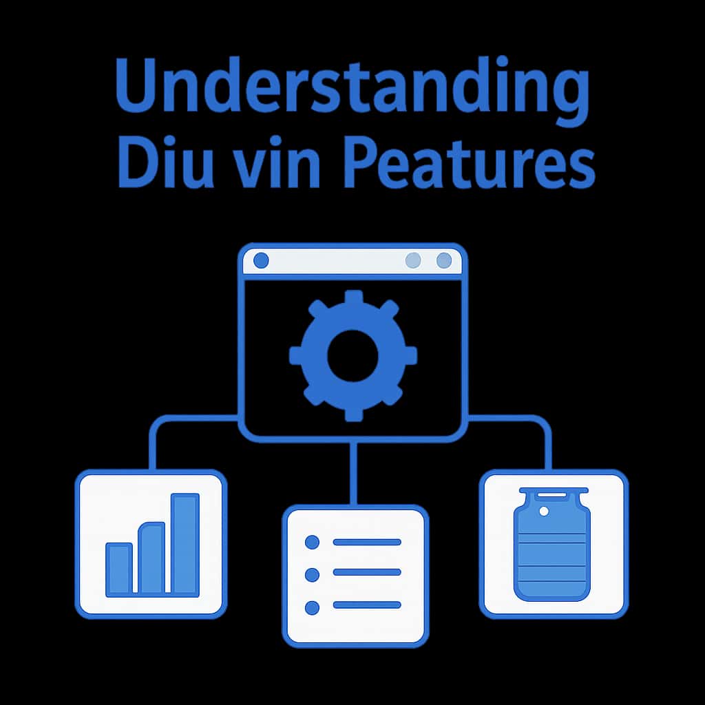 An educational illustration detailing Diu vin features.